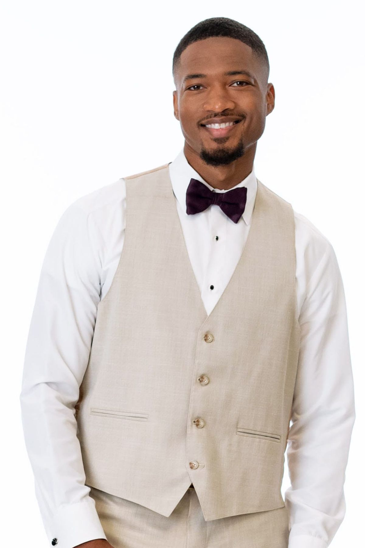 Tan Stretch Suit Separates Vest — photo 1