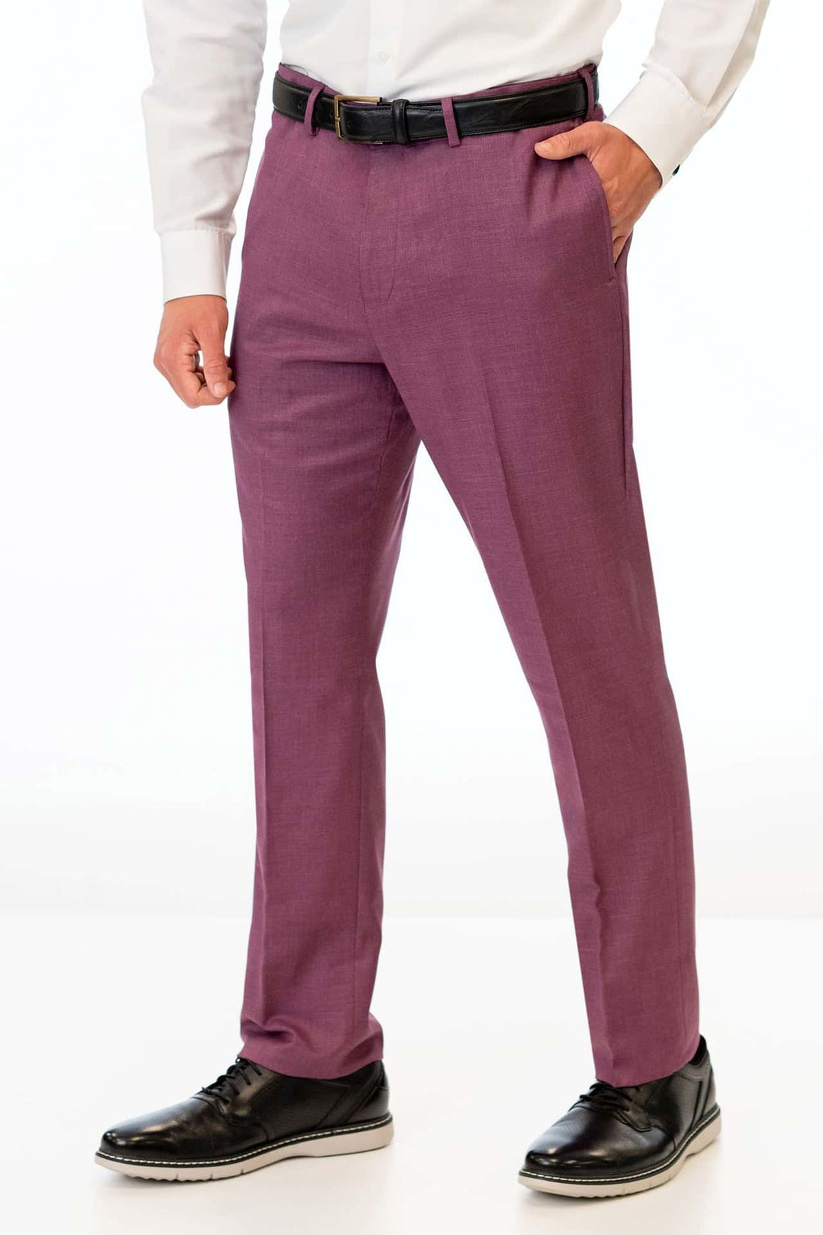 Violet Stretch Slim Fit Suit Pants — photo 1
