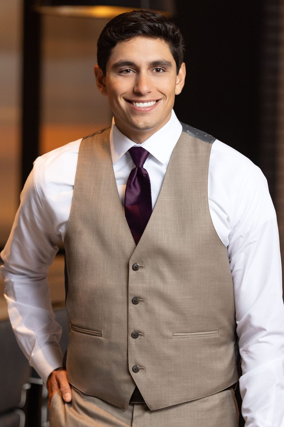 Wheat Suit Separates Vest