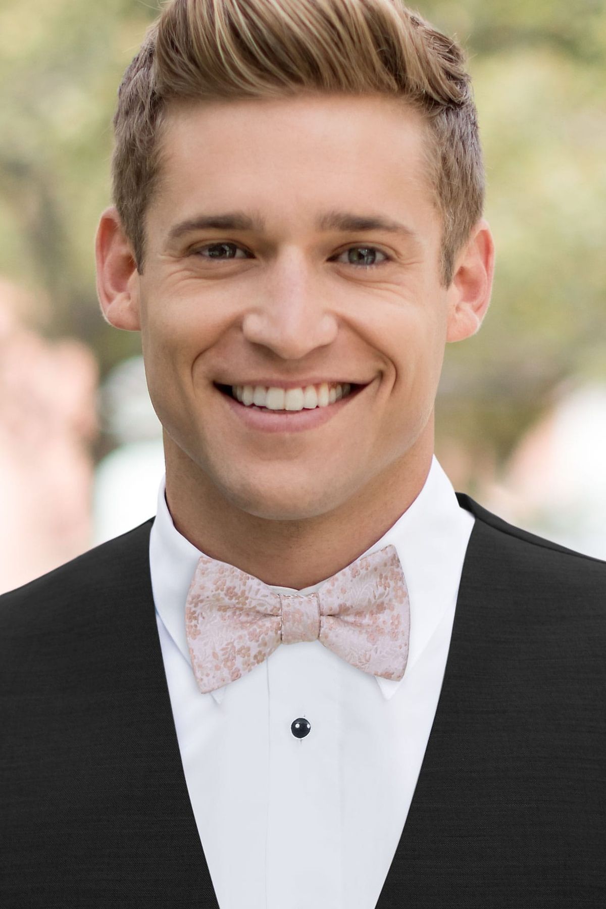 Floral Blush Bow Tie