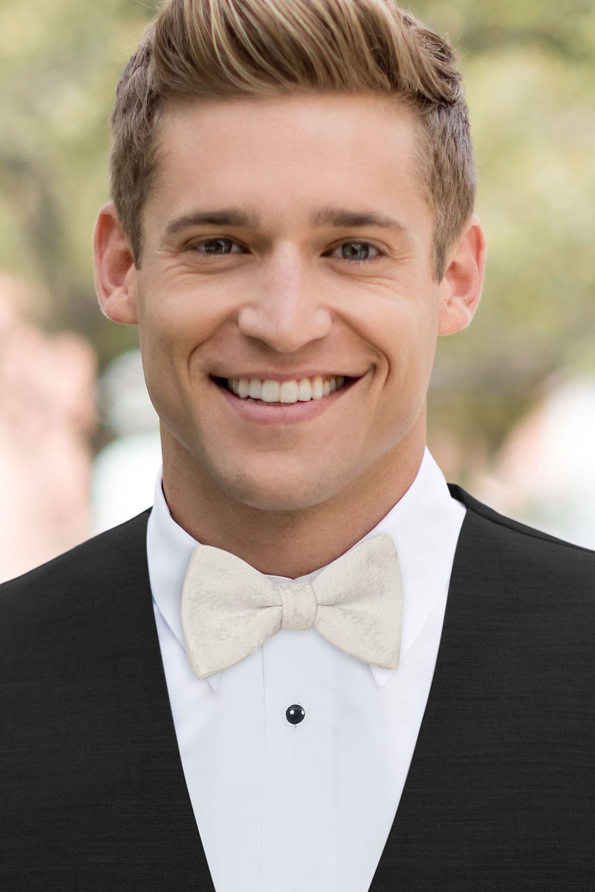Floral Ivory Bow Tie — photo 2