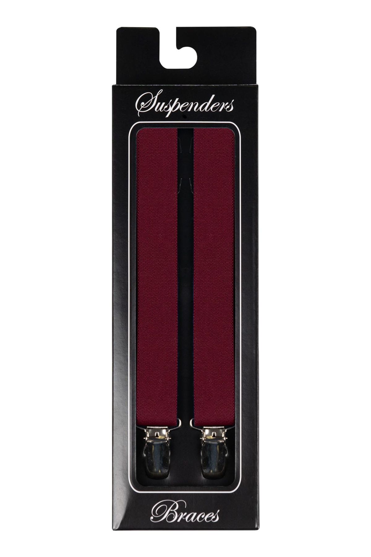 Men's Apple Red Clip-on Suspenders — photo 2