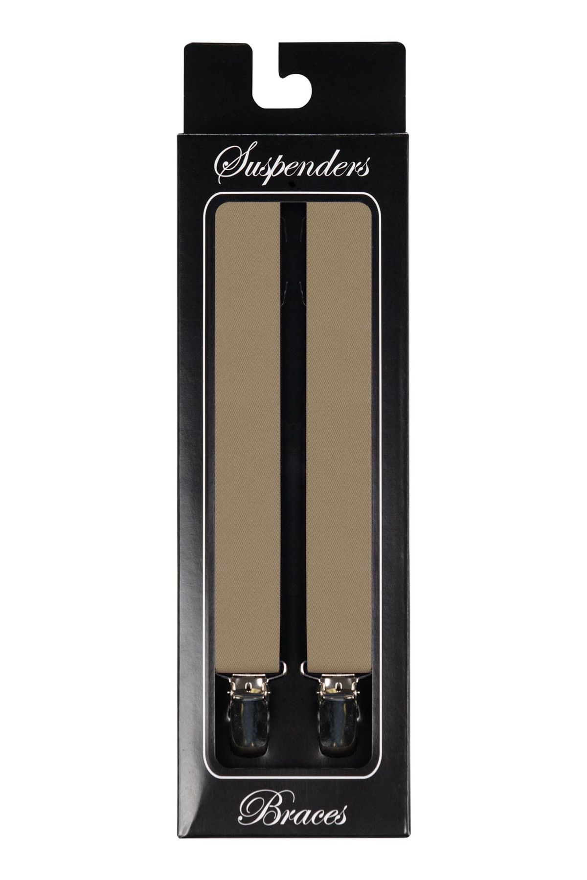 Men's Tan Clip-on Suspenders — photo 1
