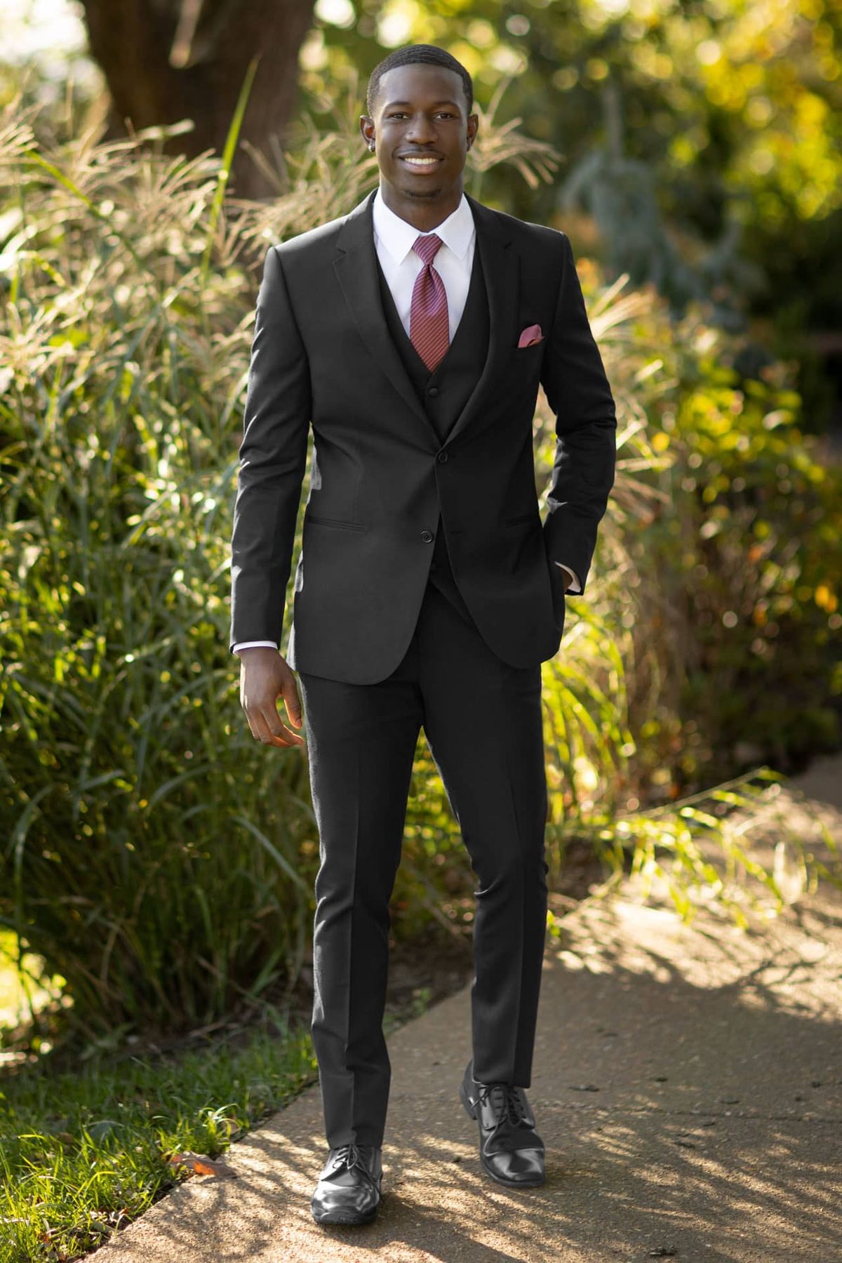Black Performance Stretch Suit Separates Vest — photo 3