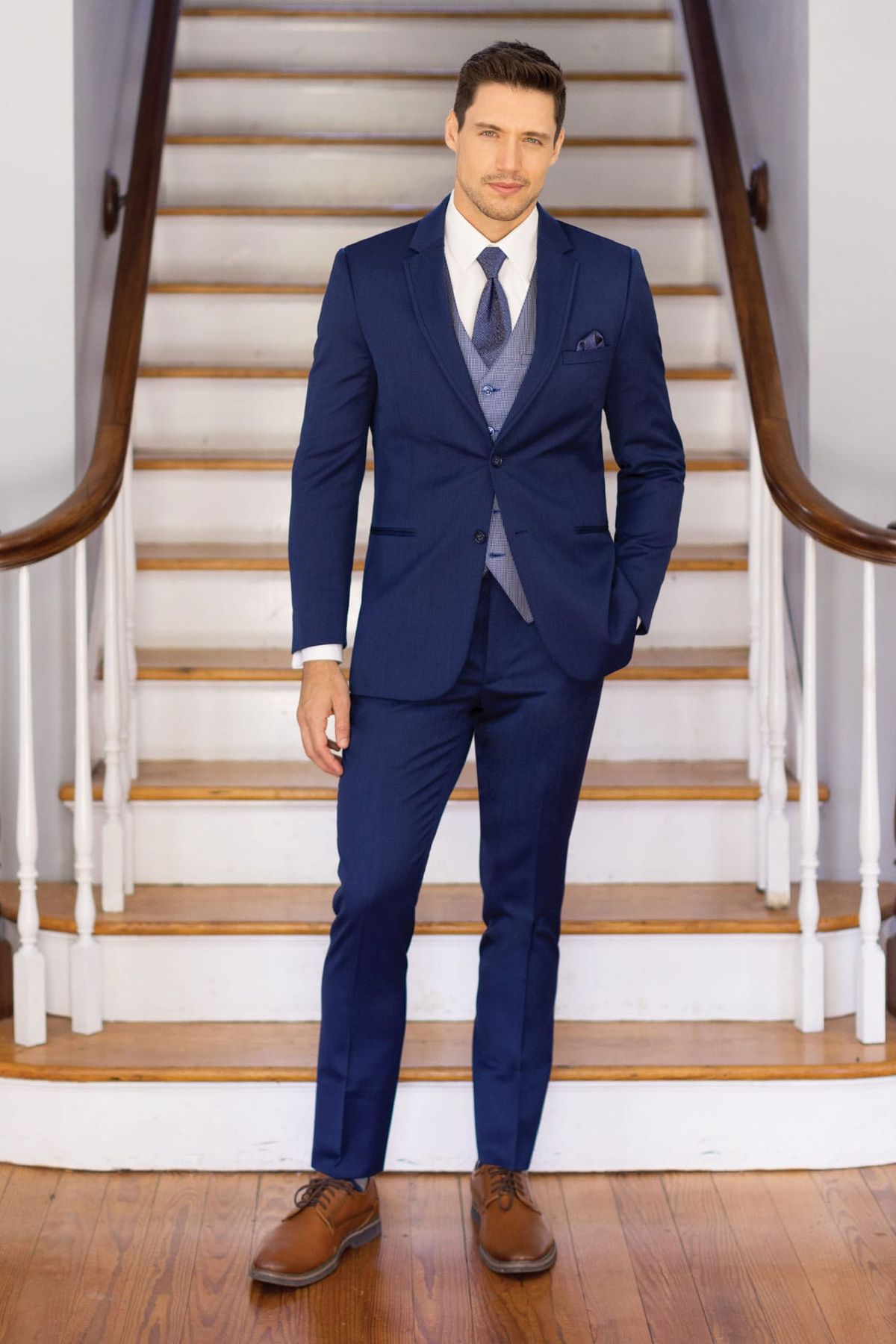 Blue Performance Slim Fit Suit Pants — photo 2