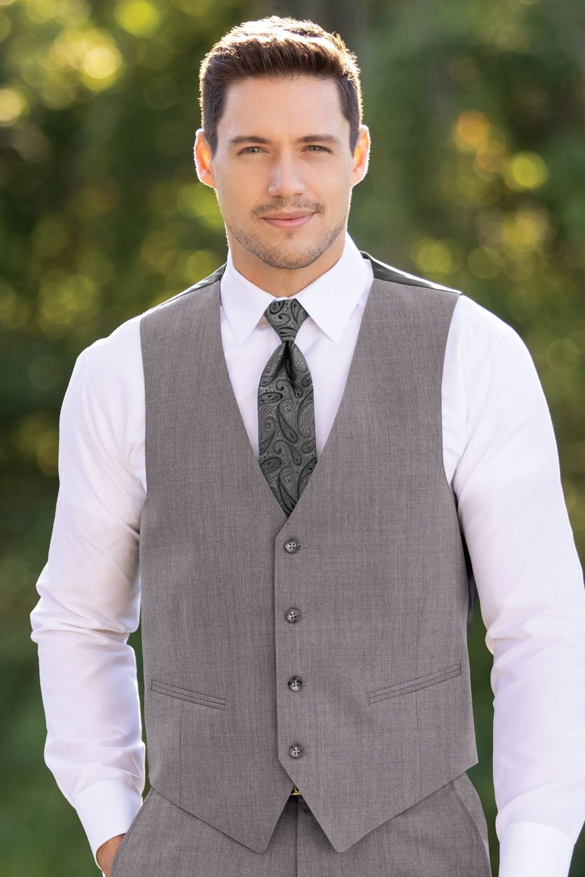 Medium Grey Performance Stretch Suit Separates Vest