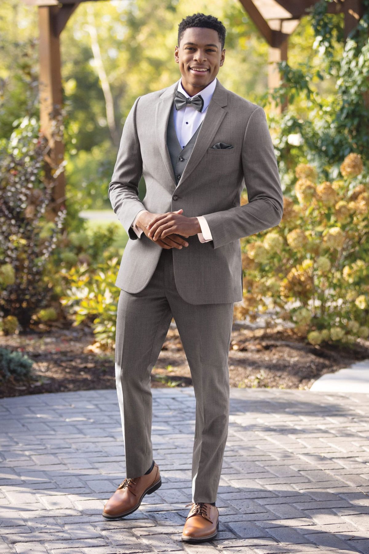 Medium Grey Performance Stretch Slim Fit Suit Pants — photo 2