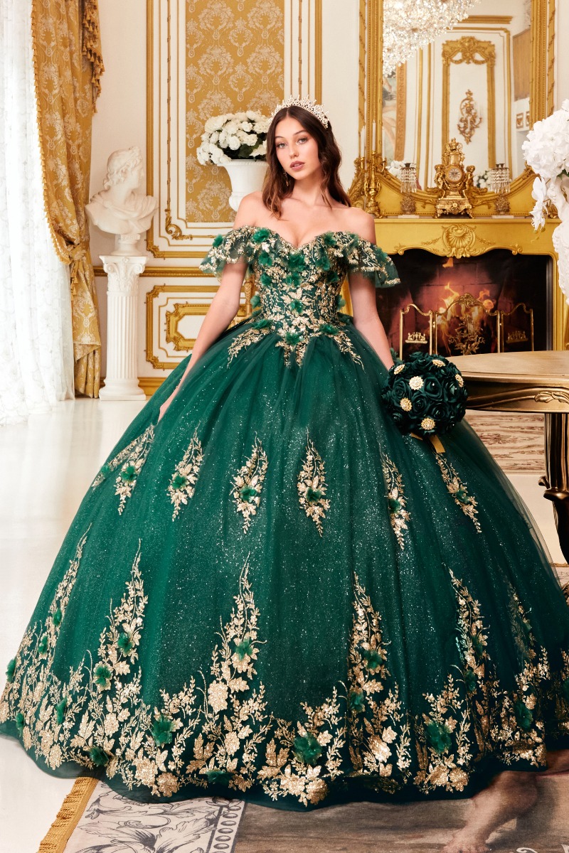 Ladivine 15701 Dress in Emerald