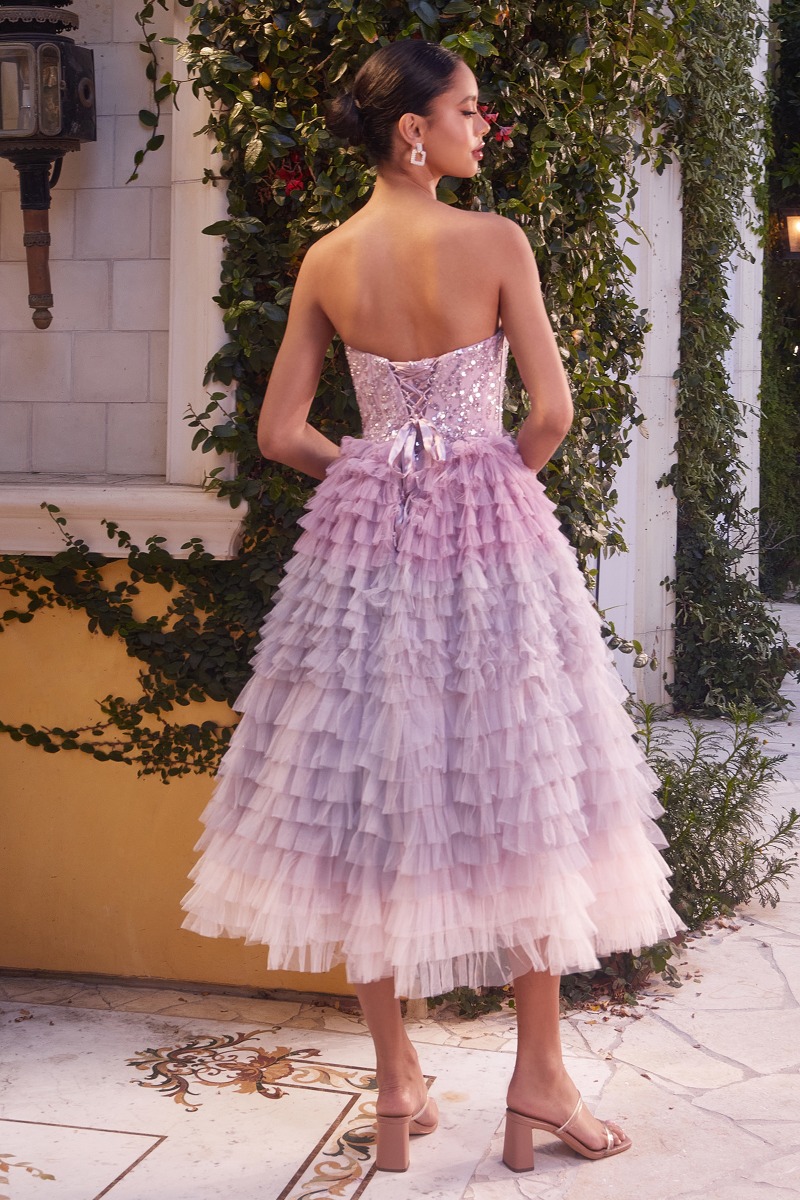 Andrea & Leo A1309 Dress in Dusty Lavender