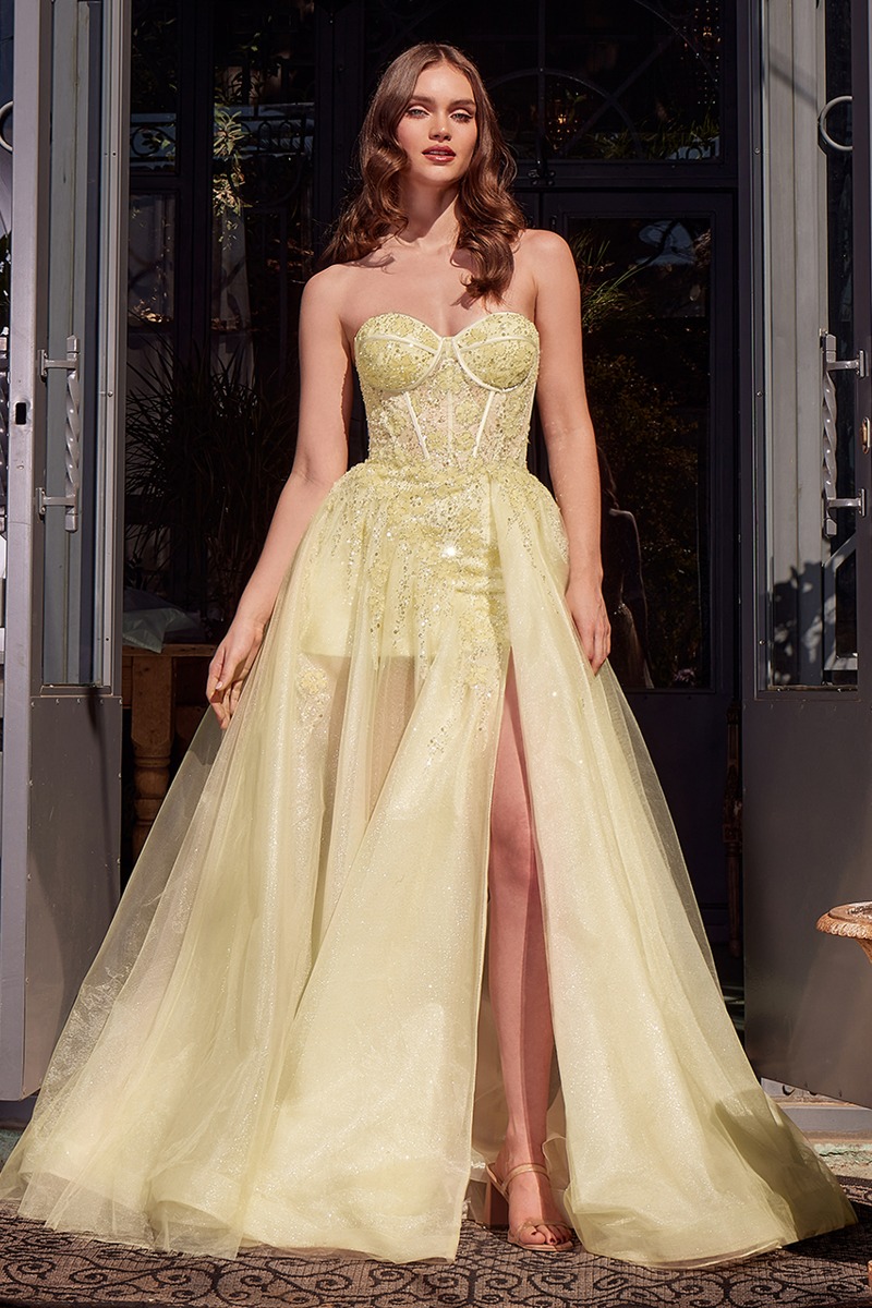 Andrea & Leo A1381 Dress in Yellow — front view