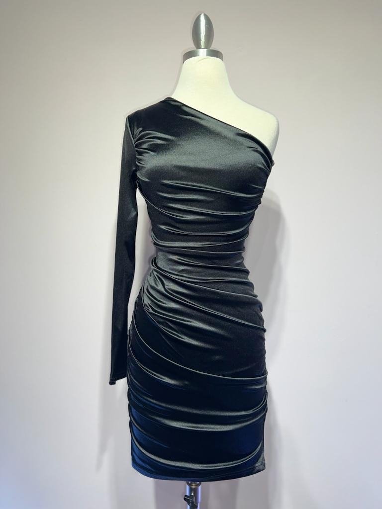 Ladivine B2313 Dress in Black — front view