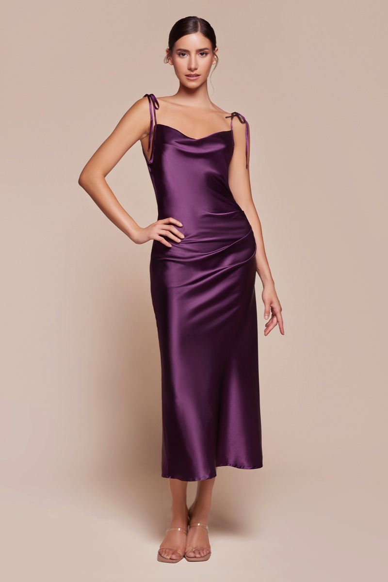 Ladivine BD103 Dress in Eggplant