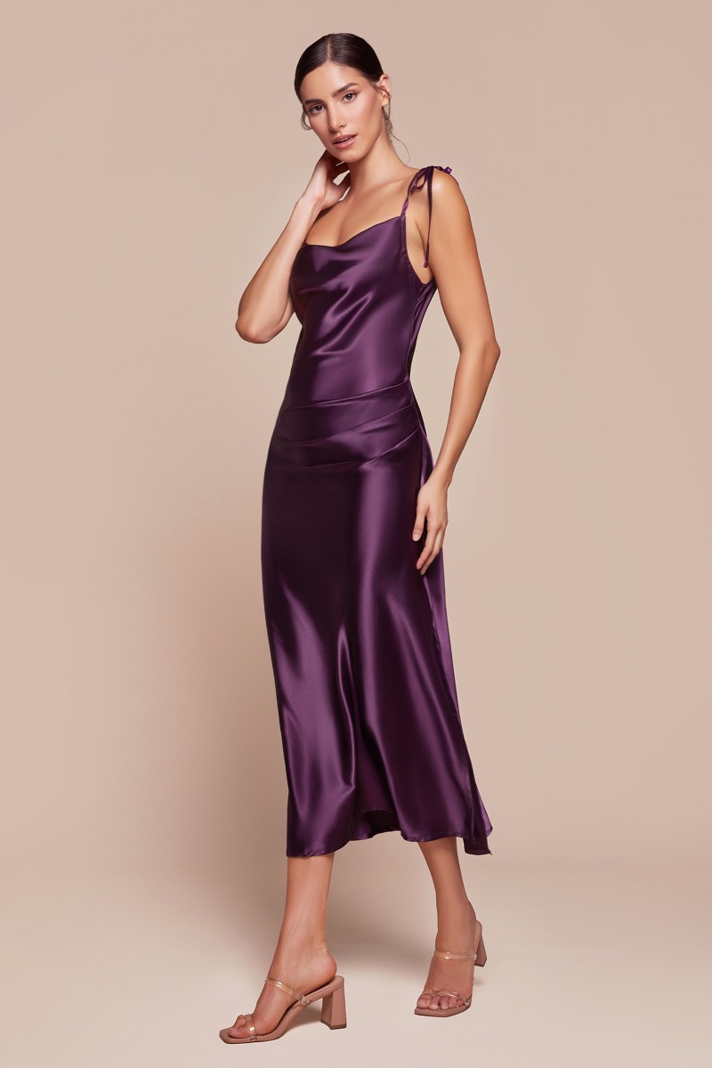 Ladivine BD103 Dress in Eggplant