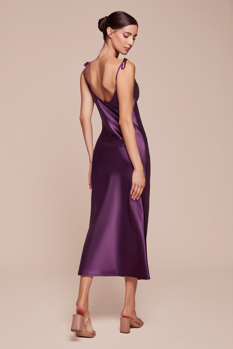 Ladivine BD103 Dress in Eggplant