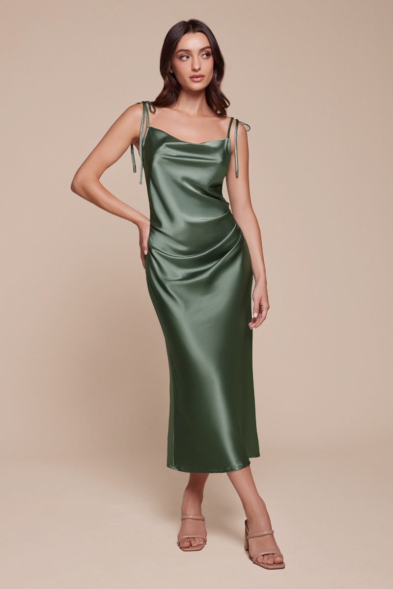 Ladivine BD103 Dress in Moss Green