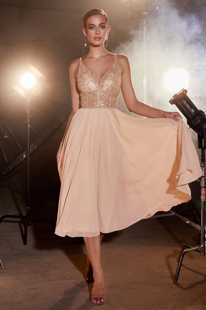 Ladivine CD0225 Dress in Champagne