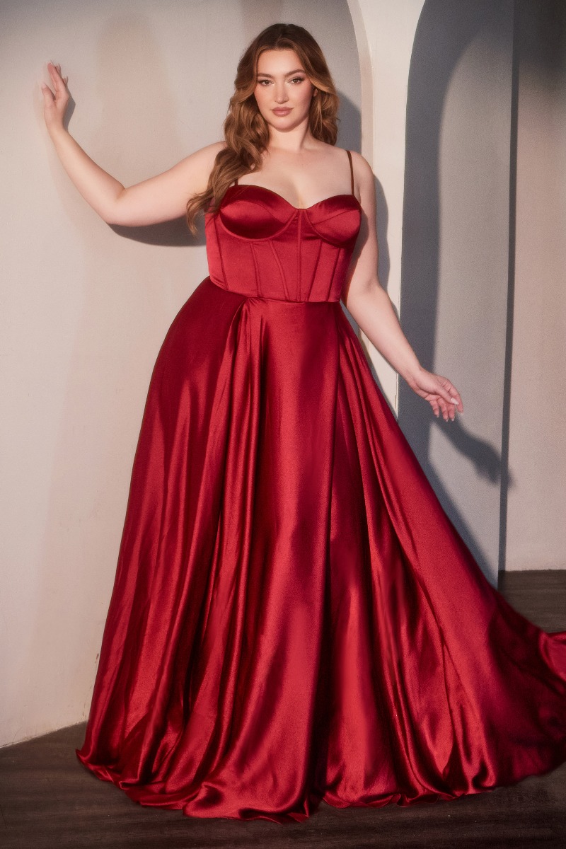Ladivine CD337C Dress in Red — front view