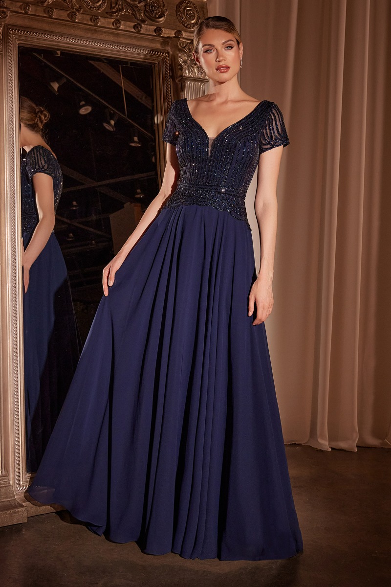 Ladivine CL07 Dress in Navy — front view