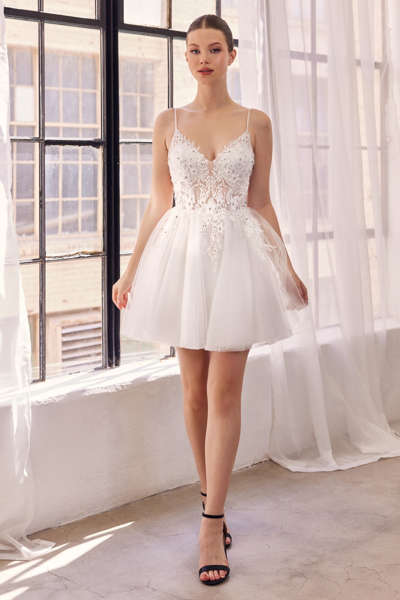 Ladivine SF047 Dress in Off White