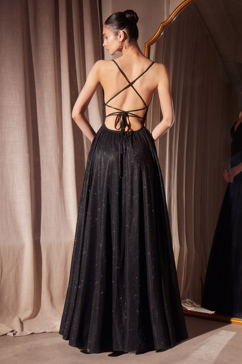 AMORIS T214 Dress in Black — back view