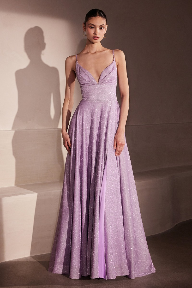 AMORIS T214 Dress in Lavender — front view