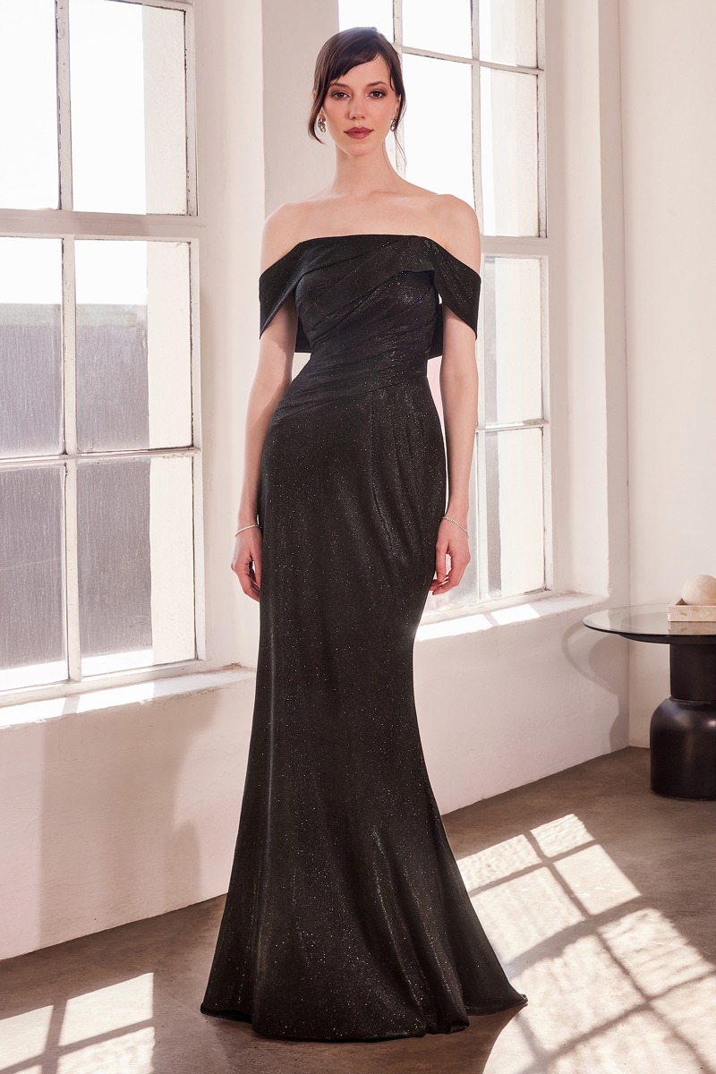AMORIS T603 Dress in Black — front view