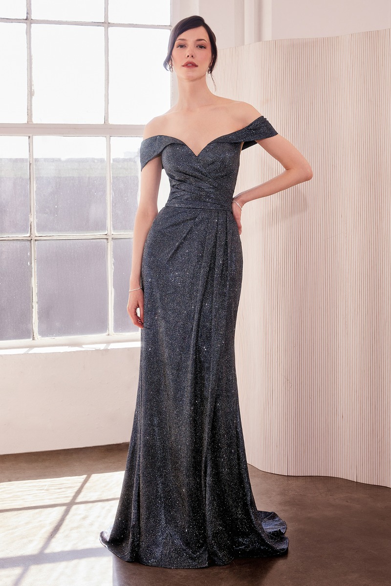 AMORIS T605 Dress in Navy — front view